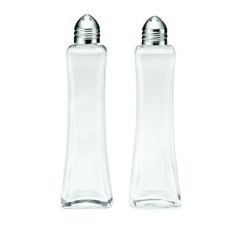 Tablecraft 81 2 oz Metro Glass Salt and Pepper Shakers w/ Chrome Top