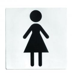 Tablecraft B11 Women Restroom Sign-Stainless Steel