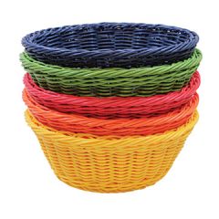 Tablecraft HM1175A Hand Woven Ridal Round Basket - Assorted Colors