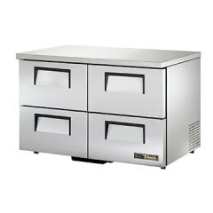 True TUC-48D-4-LP-HC 48" Low Profile 2-Sect Undercounter Refrigerator