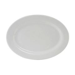 Tuxton ALH-136 Alaska 13-3/4" x 10" White Oval Platter
