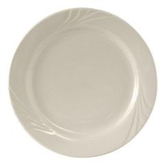 Tuxton YEA-102 Monterey 10-1/4" Eggshell Wide Rim Plate