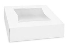 Window Cake Boxes - 10 x 10 x 2 1⁄2", White
