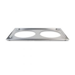 Vollrath 19192 Two-Opening Stainless Steel Adapter Plate
