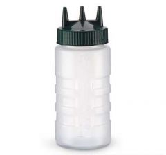 Vollrath 3316-13 16 oz Traex Clear Plastic Tri-Tip Squeeze Bottle