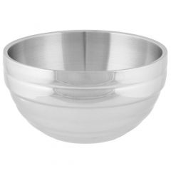 Vollrath 46592 6.9-Quart Round Double-Wall Stainless Steel Serving Bowl