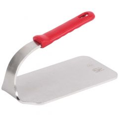 Vollrath 50662 2 1/2-Pound Flat-Bottom Stainless Steel Steak Weight With Red Silicone Handle