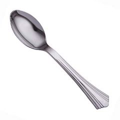 WNA 620155 Reflections 6.25" Silver Plastic Spoons