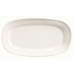 World Tableware BW-1127 Basics Bright White 14"x7-5/8" Oblong Platter