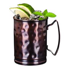 World Tableware MM-200 14 oz Tall Hammered Cppr Plate Moscow Mule Mug
