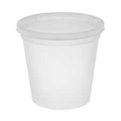 Pactiv YL2524 Microwavable 24oz Round Takeout Container and Lid Combo, Translucent, 240 ct.