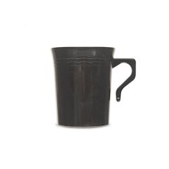 EMI Yoshi EMI-REM8B Resposables 8 oz Black Plastic Coffee Mug