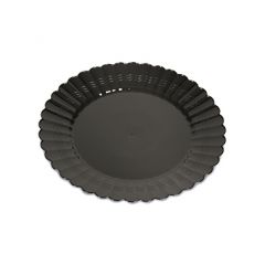 EMI Yoshi EMI-REP7B Resposables 7-1/2" Black Plastic Round Plate