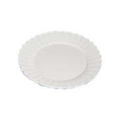 EMI Yoshi EMI-REP7W Resposables 7-1/2" White Plastic Round Plate