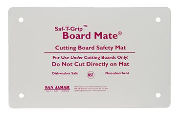 San Jamar CBM1016 Saf-T-Grip Board-Mate 16 x 10 White Cutting Board Mat